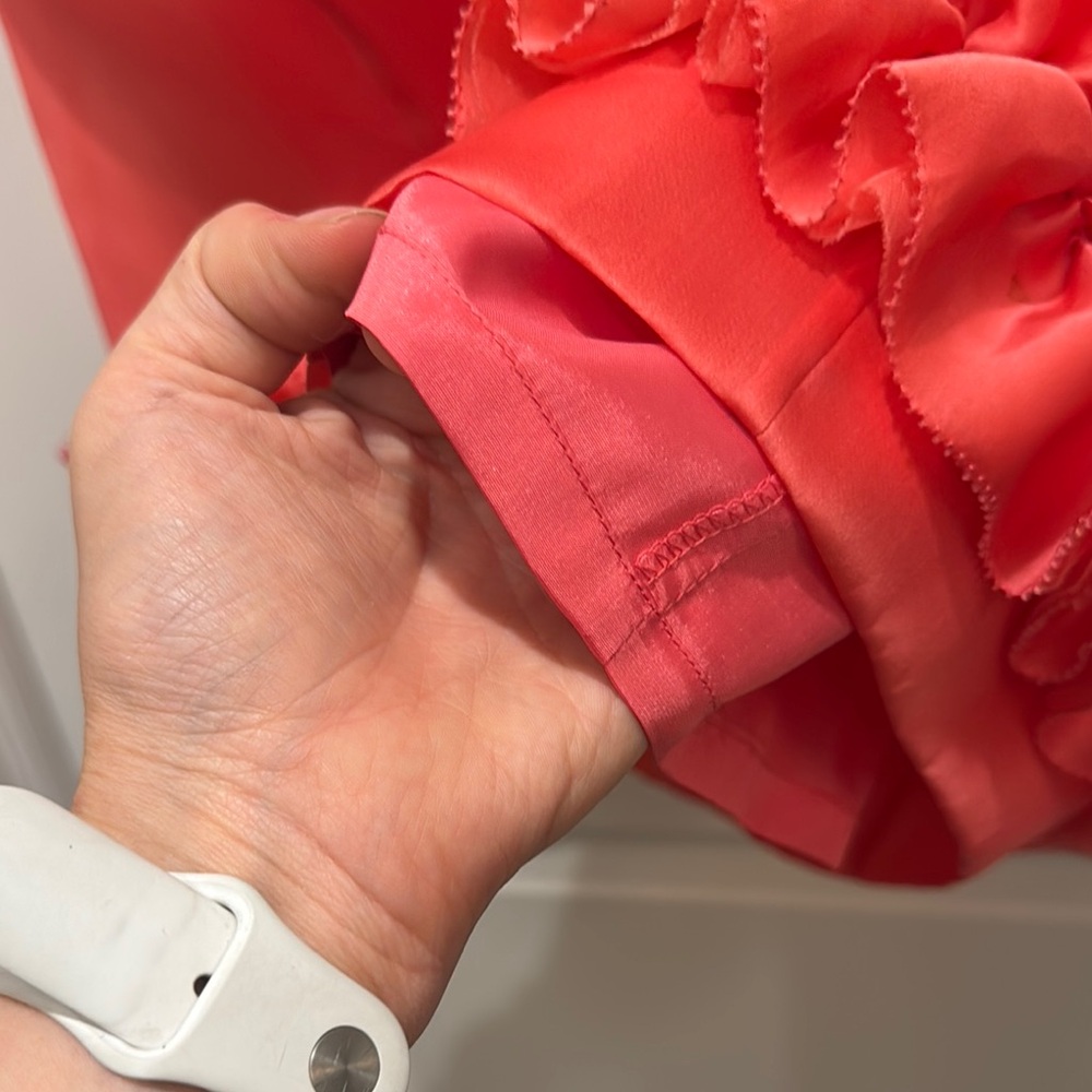 Phoebe Couture Size 2 Pink and Black Ruffled Strapless Mini Dress - Picture 8 of 16